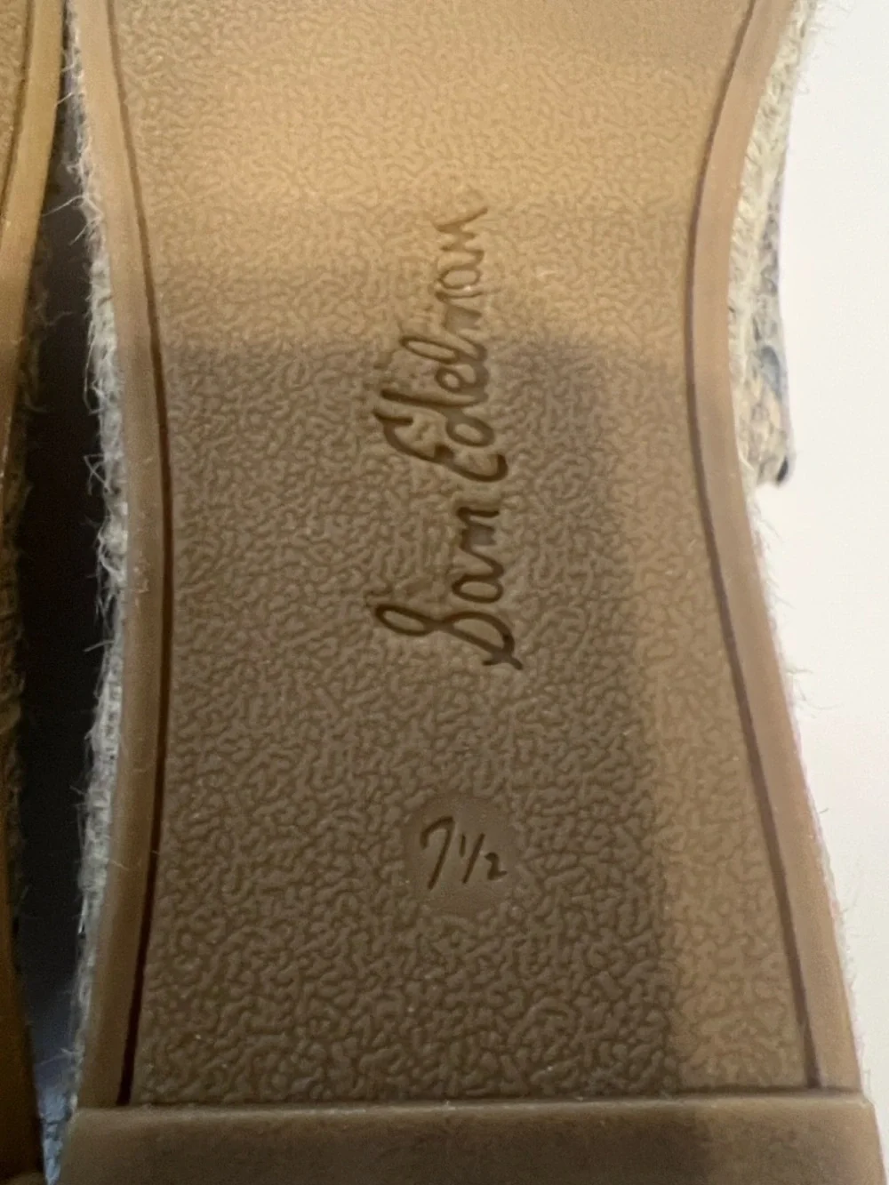 Sam Edelman Snakeskin Espadrille Flats Size 7.5 Slip On